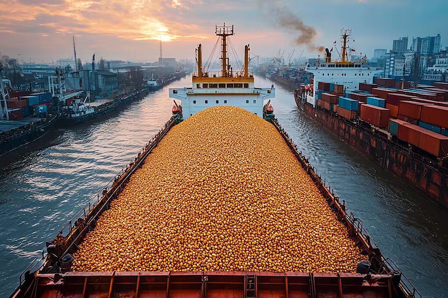 Brod natovaren žitaricama — izvoz BCM Trade